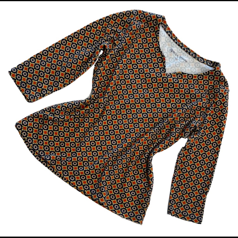 Rebecca Malone Woman’s Orange Design Top